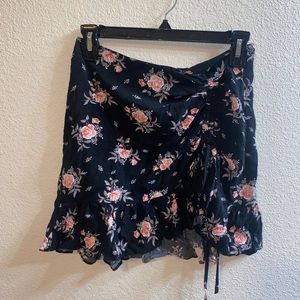 H&M - Black & Pink Floral Skirt